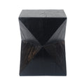 Prismatic Grain Symmetry Side Table Black Concrete