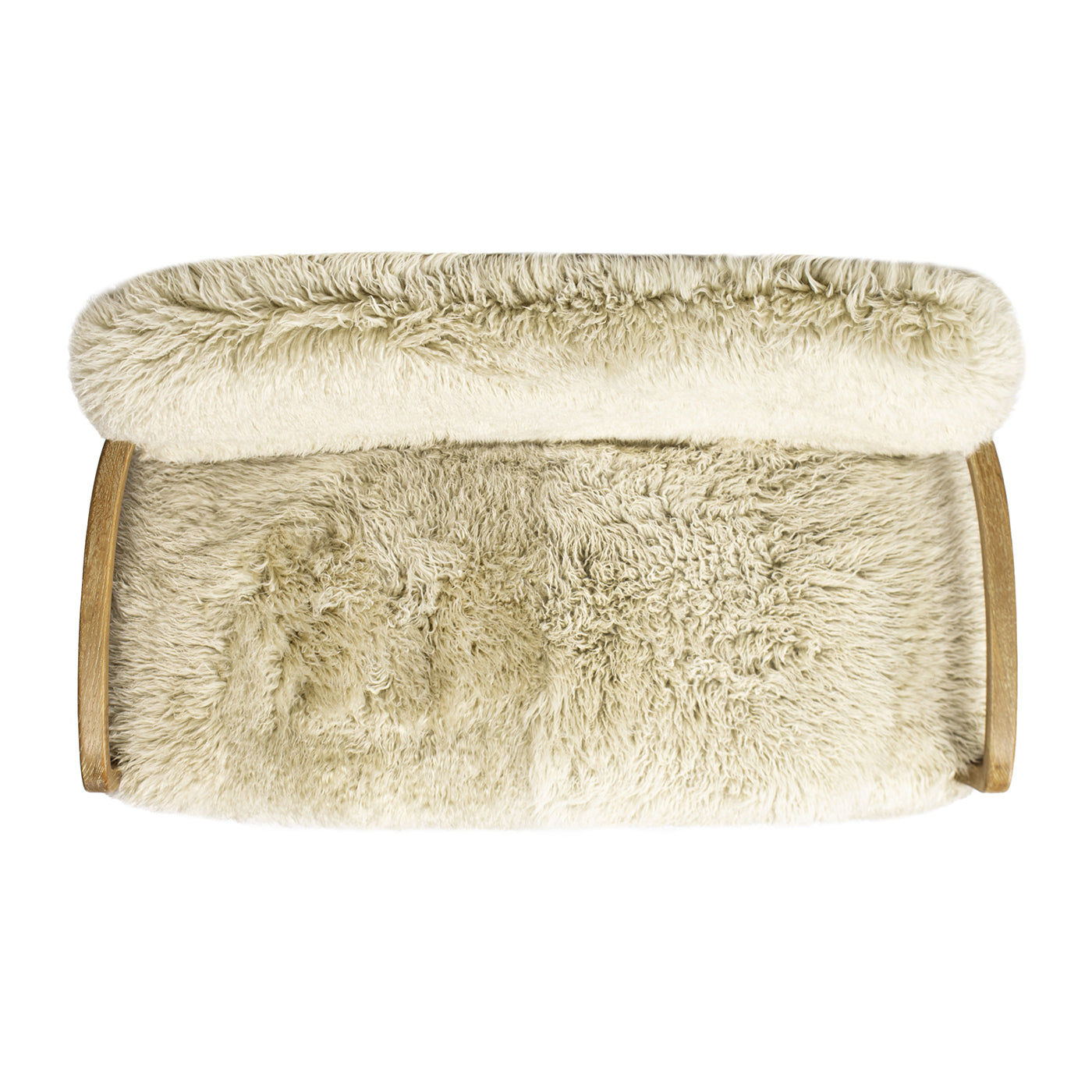 Enchante 52.5" Zealand Sheepskin Accent Loveseat Taupe Natural Foam Fur