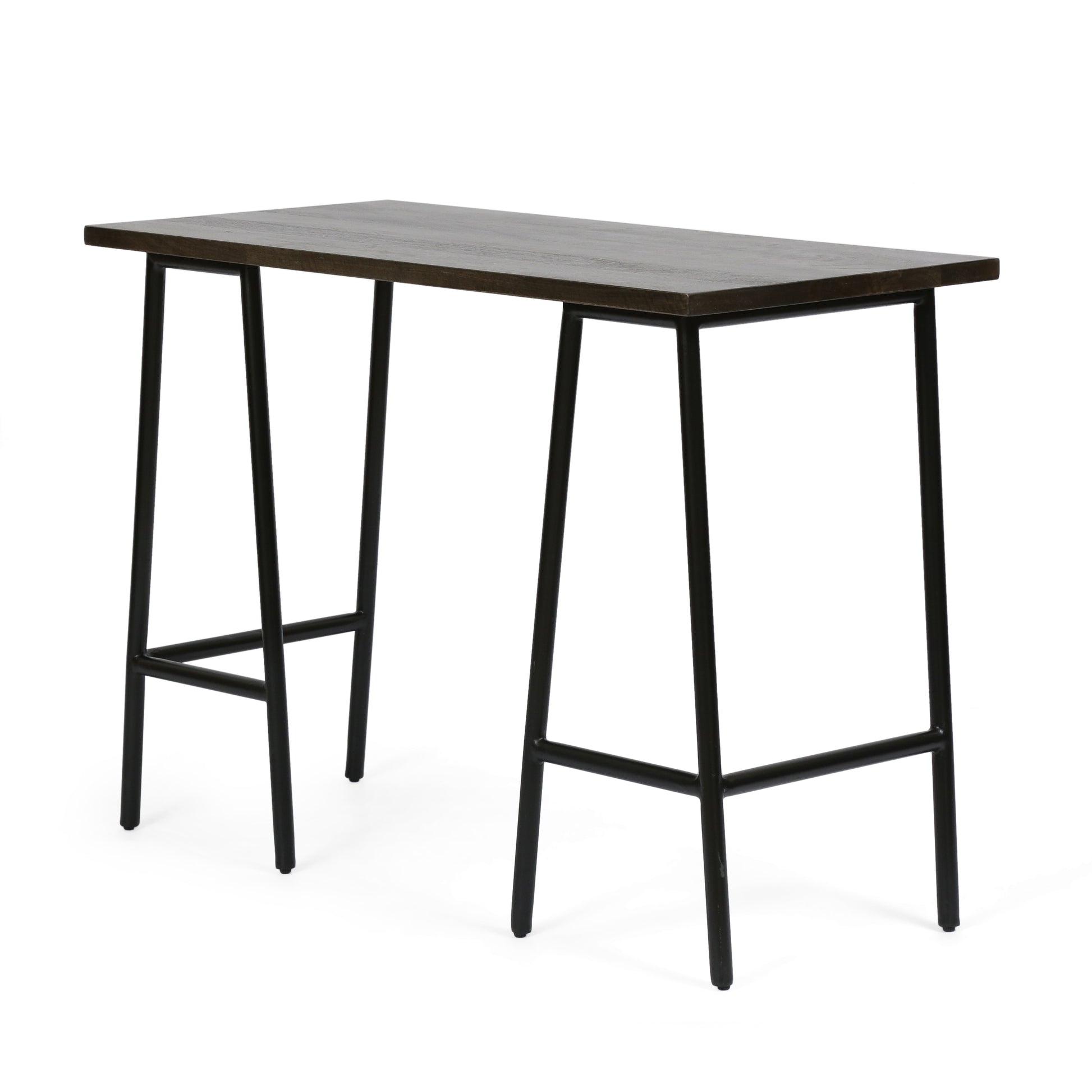 Console Table Brown Metal & Wood