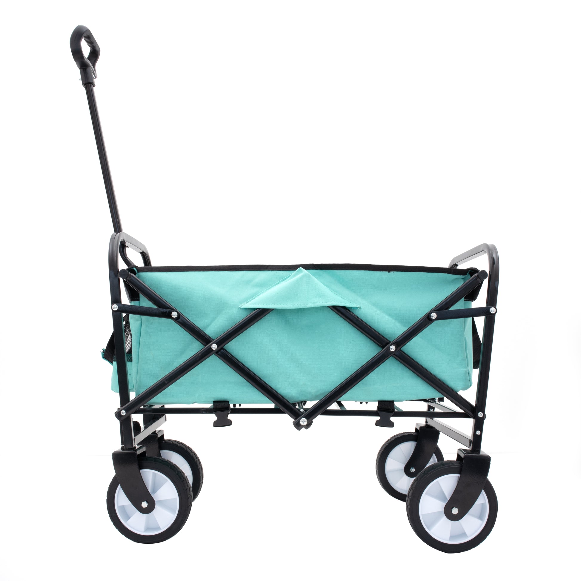 Minimeetall Strap Collapsible Foldable Wagon Cart With Strapping System, Beach Wagonutility Cartutility Wagon Grocery Cart For Camping Shopping Sports Gardeing Fishing Supports 225Lbs Green Green