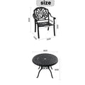 Cushions In Random Colors 5 Piece Set Of Cast Aluminum Patio Furniture With Cushions Yes Dining Set Black Seats 4 Rust Resistant Frame Water Resistant Cushion Garden & Outdoor Complete Patio Sets Aluminium