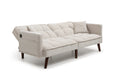 Sofa Bed Sleeper, Usb Charging Port, Chenille Fabric Folding Futon Recliner For Living Room Furniture Apartment Bedroom Office Small Spaces Beige Brown Chenille Wood Primary Living Space Medium Soft Tufted Back Modern Rubberwood Foam Solid Wood 2 Seat