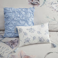 8 Piece Cotton Printed Comforter Set Blue Queen Queen Blue Polyester