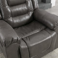 360 Swivel And Rocking Home Theater Recliner Manual Recliner Chair With Wide Armrest For Living Room,Bedroom, Grey Grey Foam Pu