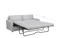 Queen Size Sleeper Sofa Pull Out Bed, Convertible Sofa Bed Couch 2 In 1, With Foam Mattress For Living Room, Dark Grey Light Grey Fabric 3 Seat