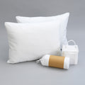 Essentials Bedding Bundle Full: Pillows, Sheet Set, Mattress Protector Full White Cotton