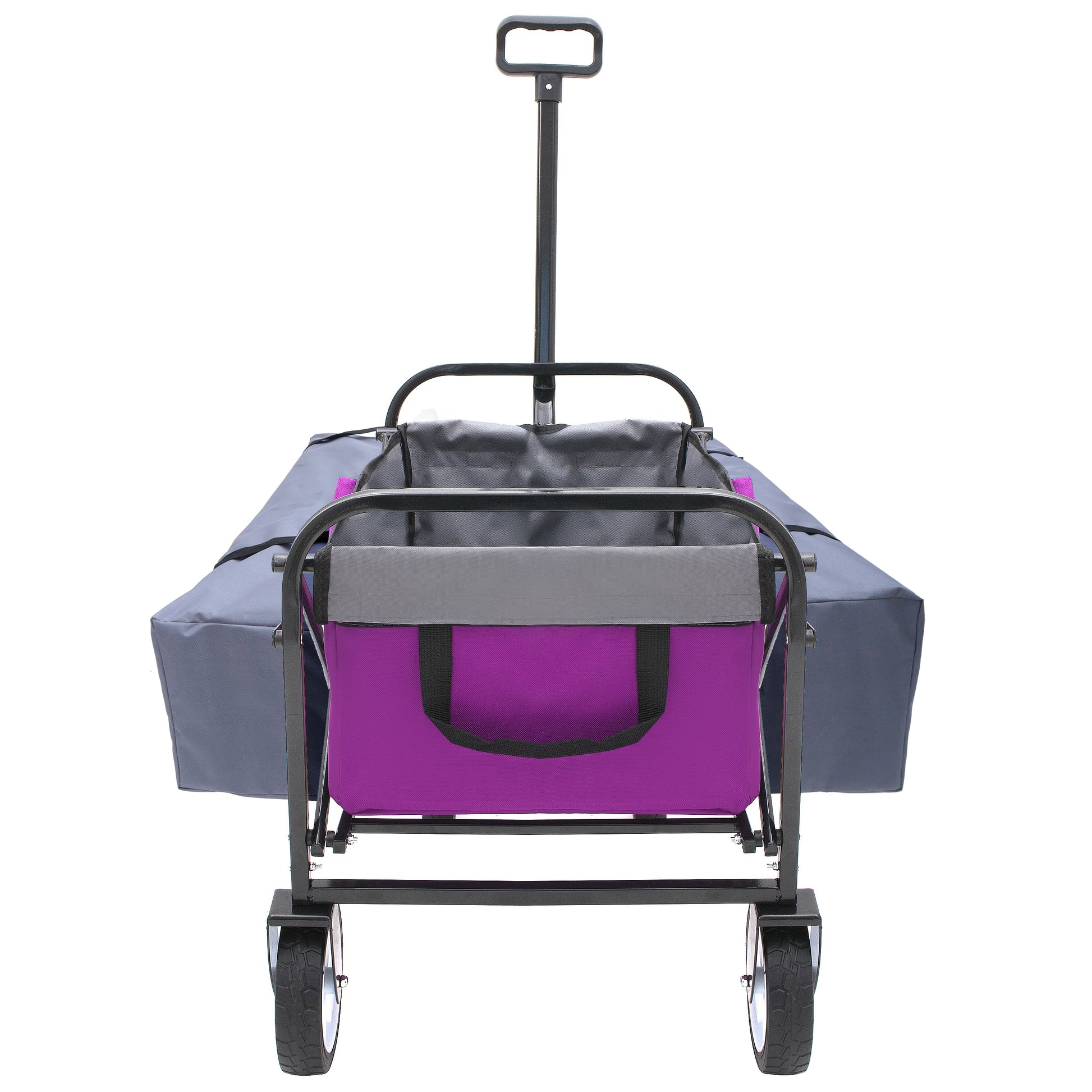Minimeetall Strapcollapsible Foldable Wagon Cart With Strapping System Beach Wagonutility Cartutility Wagon Grocery Cart For Camping Shopping Sports Gardeing Fishing Supports 225Lbs Purple Purple