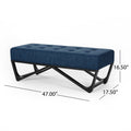 Navy Blue Ottoman Navy Blue Fabric