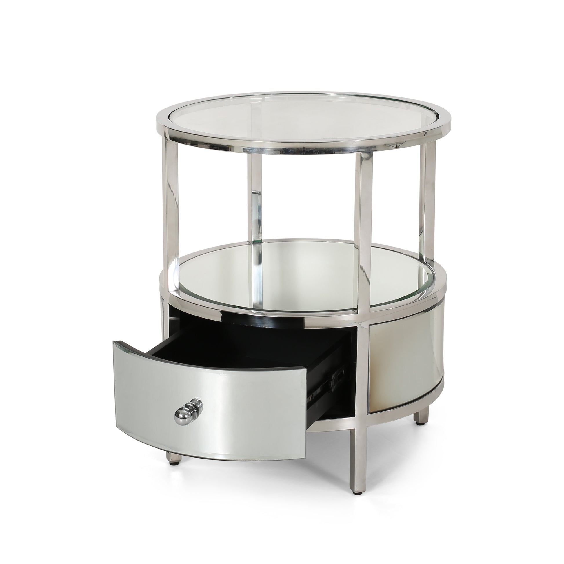 Side Table Clear Tempered Glass