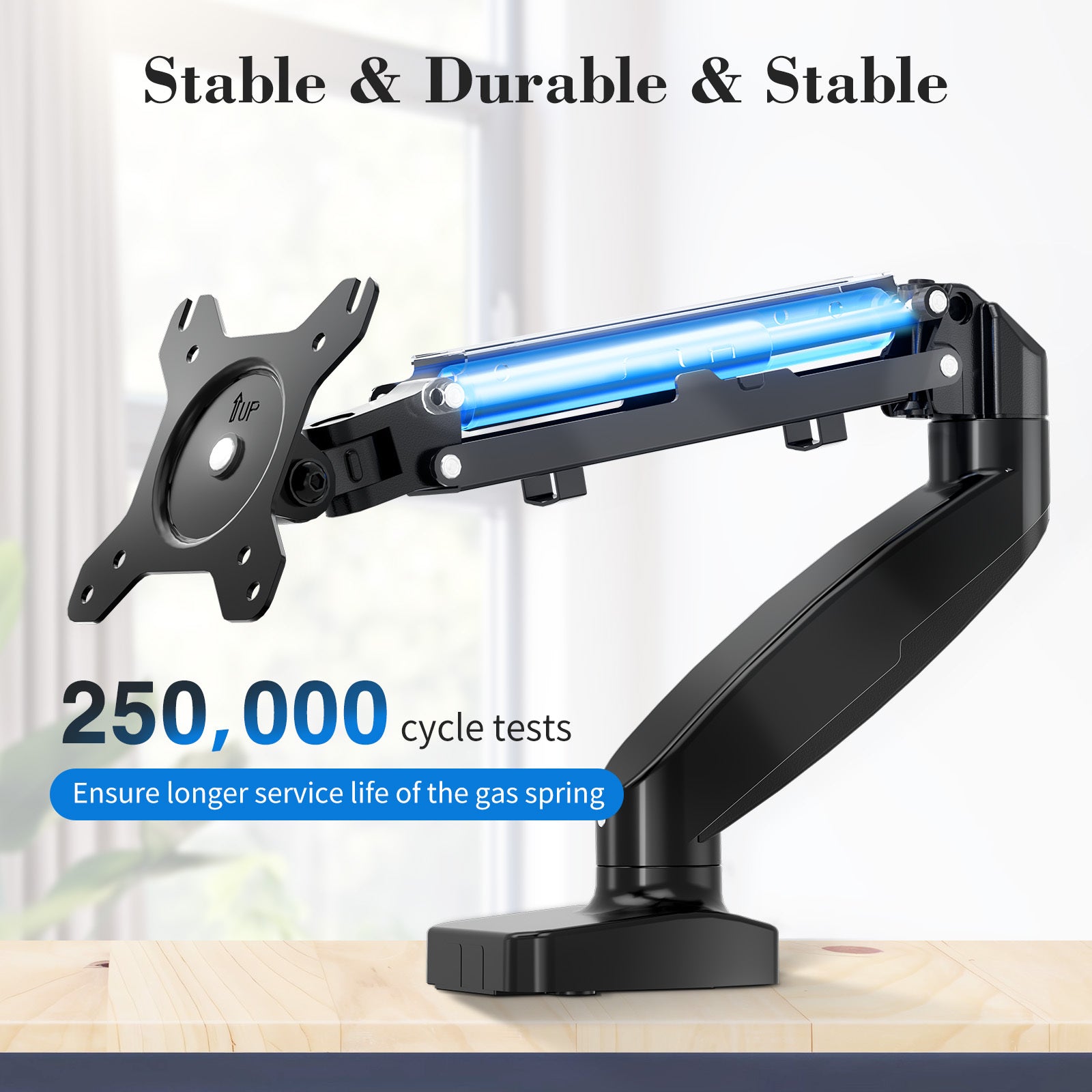 The Monitor Arm Is Adjustable For Desktop Mount And Fits 15 27 Inch Monitors With Weight Capacities Up To 15.4 Pounds, Black Black Iron