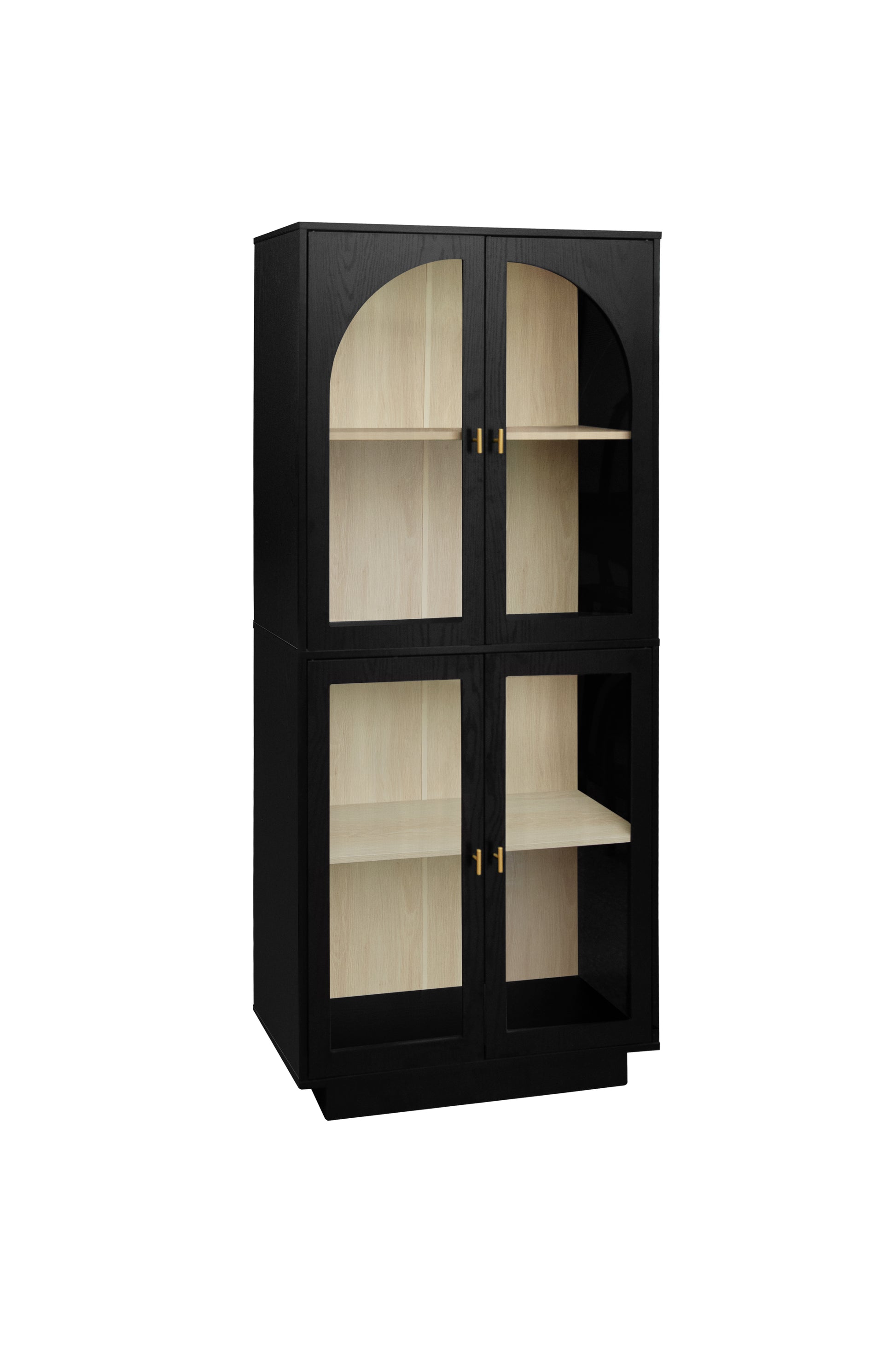 Storage Cabinet With Acrylic Door For Living Room, Dining Room, Study Black Particle Board