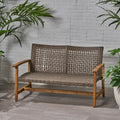 Hampton Wood Wicker Seat Natural Metal & Wood