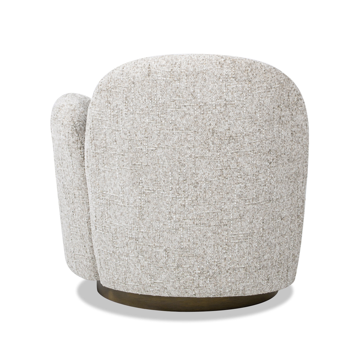 Duo 31.5" Raf One Arm Swivel Accent Chair, Multi Greige Beige Chenille Beige Foam Chenille