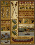 Woodland Gc Rst5001 Multi 2 Ft. 7 In. X 7 Ft. 3 In. Lodge Area Rug Cream Polypropylene