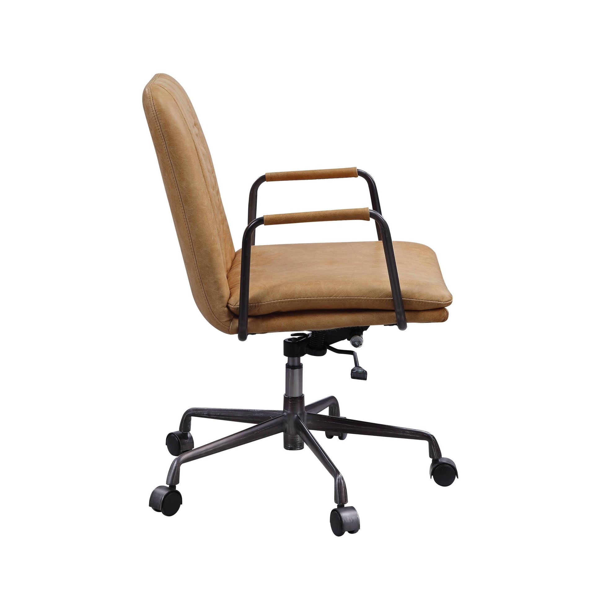 Rum Office Chair With Swivel Solid Brown Office Office Chairs Solid Back Swivel Genuine Leather