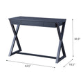 Charcoal 1 Drawer Console Table Charcoal Primary Living Space Poplar Rectangular Wood