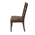 Dining Chairs Set Of 2, Brown Brown Set Of 2 Rubber Wood