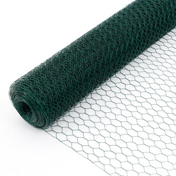 Large Size Galvanized Hexagonal Floral Green Chicken Wire, Outdoor Anti Rust Chicken Wire Poultry Netting For Garden, Large Chicken Coop Wire Fencing Green Iron