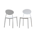 Westlake Injection Molding Pp Chair Set Of 2 White Polypropylene