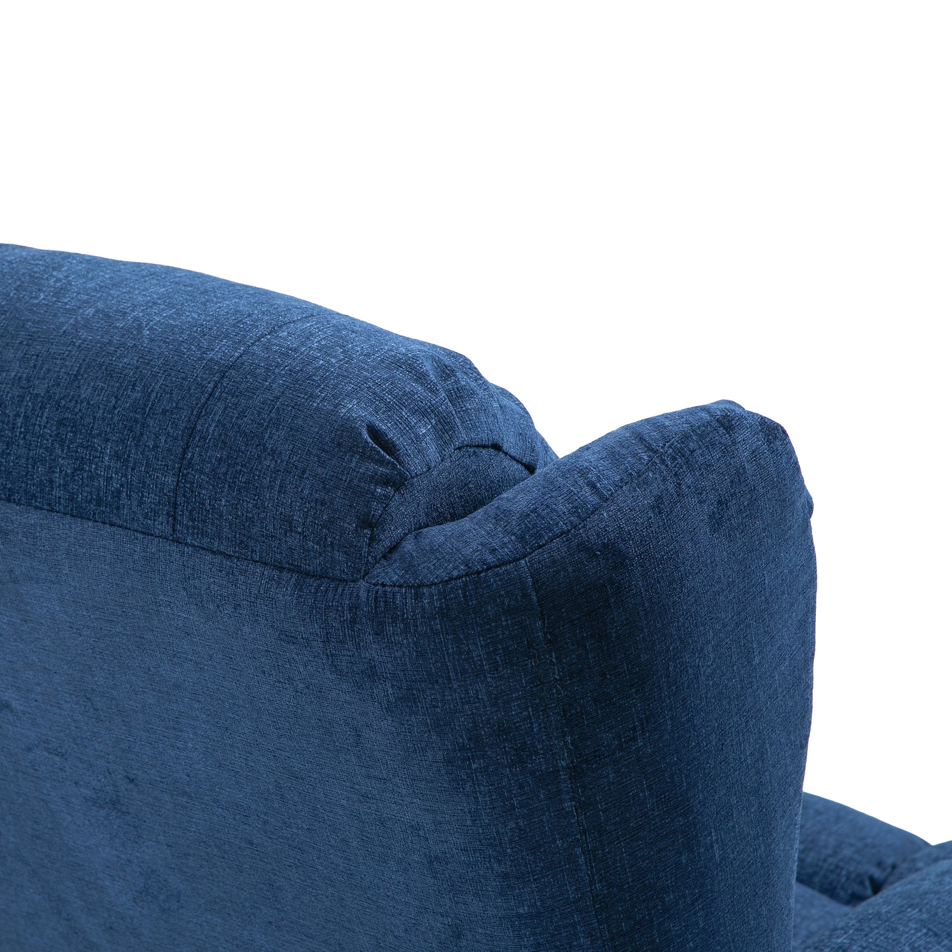 Massage Recliner Navy Blue Fabric