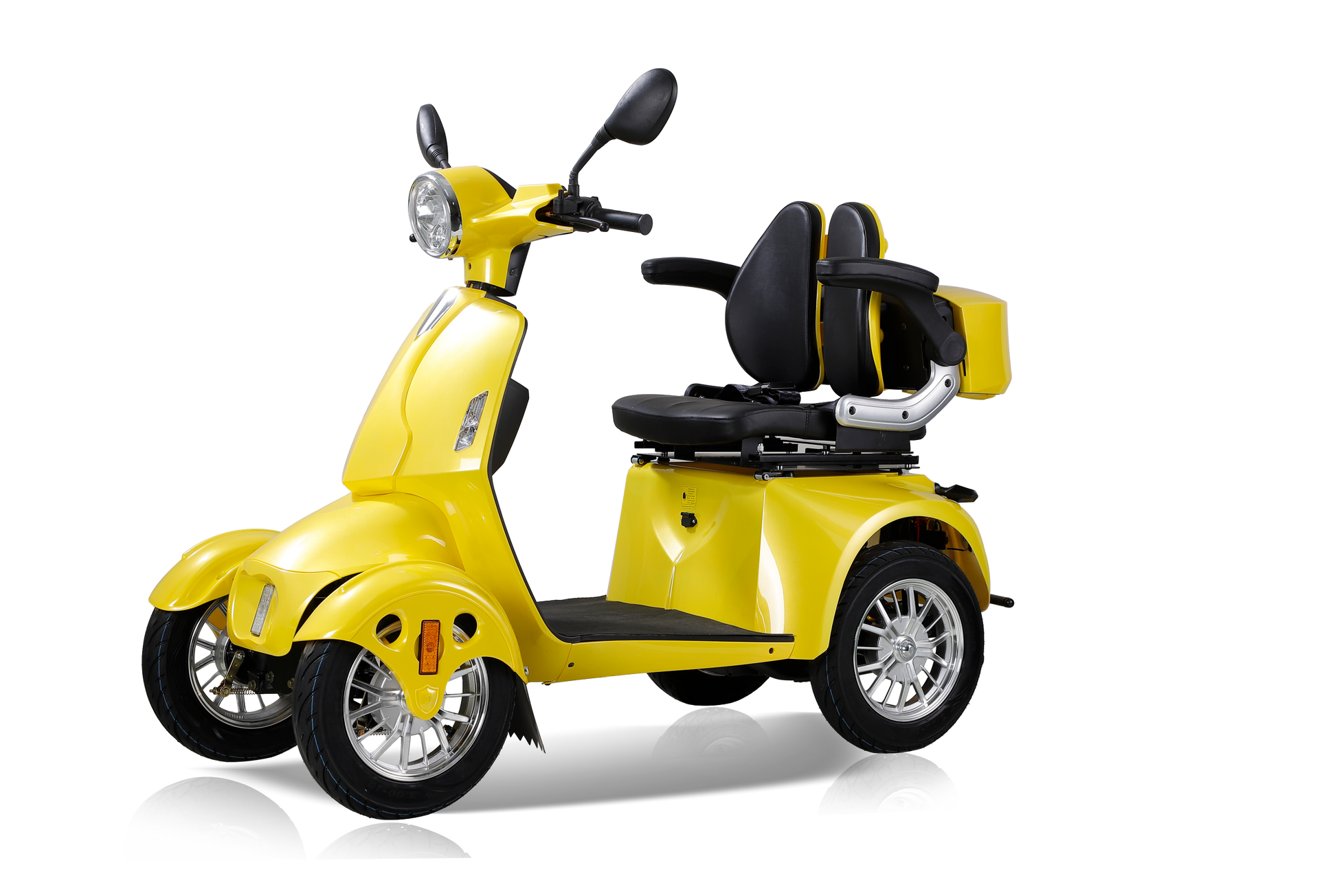 Fastest Mobility Scooter With Four Wheels For Adults & Seniors Yellow Abs Pc