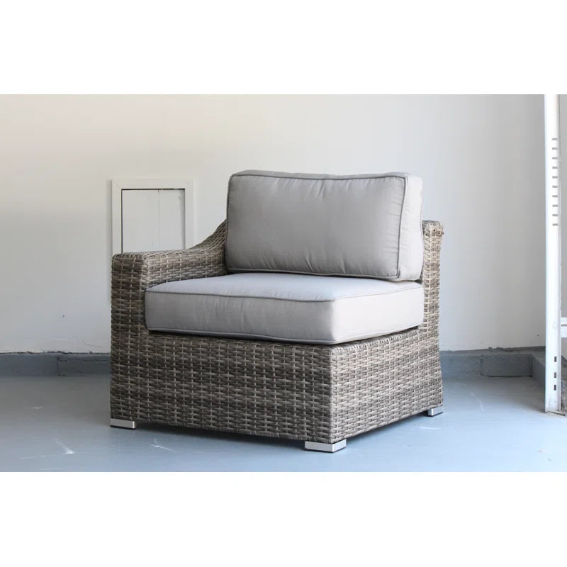 Chic Fully Assembled 66" Wide Outdoor Wicker Loveseat With Plush Cushions Ideal For Stylish Outdoor Relaxation Grey,Grey Mix Wicker