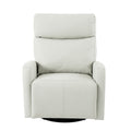 Rocking Recliner Chair,360 Degree Swivel Nursery Rocking Chair,Glider Chair,Modern Small Rocking Swivel Recliner Chair For Bedroom,Living Room Chair Home Theater Seat,Phone Holder Light Gray Solid Light Brown Primary Living Space Push Button Rubberwood