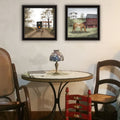 2 Piece Vignette The Old Mare, Heading' Home Black Framed Wall Art For Living Room, Bedroom Wall Art Print For Home Decor By Billy Jacobs Multicolor Wood Paper