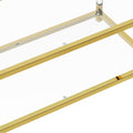 Modern Minimalist Style Gold Metal Frame With Acrylic Leg Coffee Table Cs 1195 Golden,Transparent Glass Acrylic