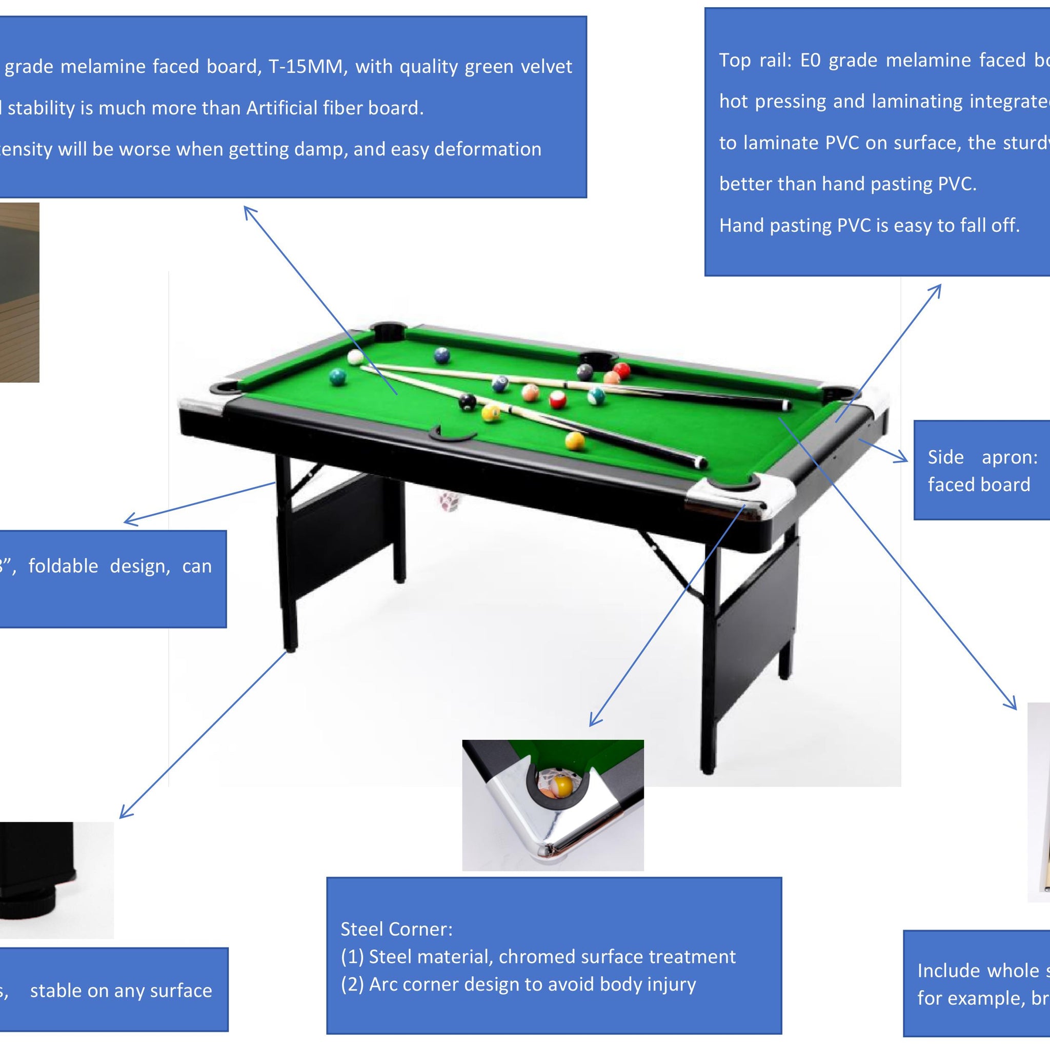 5.5Ft Billiard Table, 1.67M Pool Table,Billiards,5.5Ft Game Table,Children'S Game Table,Table Games,Family Movement, Children'S Billiard Table, Children'S Pool Table, Small Pool Table Balls Sports Black Without Foldable Primary Living Space American