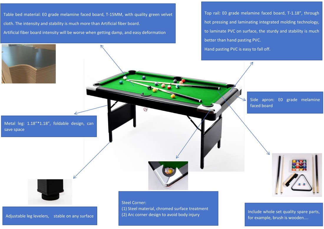 5.5Ft Billiard Table, 1.67M Pool Table,Billiards,5.5Ft Game Table,Children'S Game Table,Table Games,Family Movement, Children'S Billiard Table, Children'S Pool Table, Small Pool Table Balls Sports Black Without Foldable Primary Living Space American