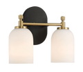 Vortex Two Lights Vanity In Traditional Style For Over Bathroom Mirror Wall Sconce 12.25