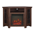 Classic Glass Door Fireplace Tv Stand For Tvs Up To 55
