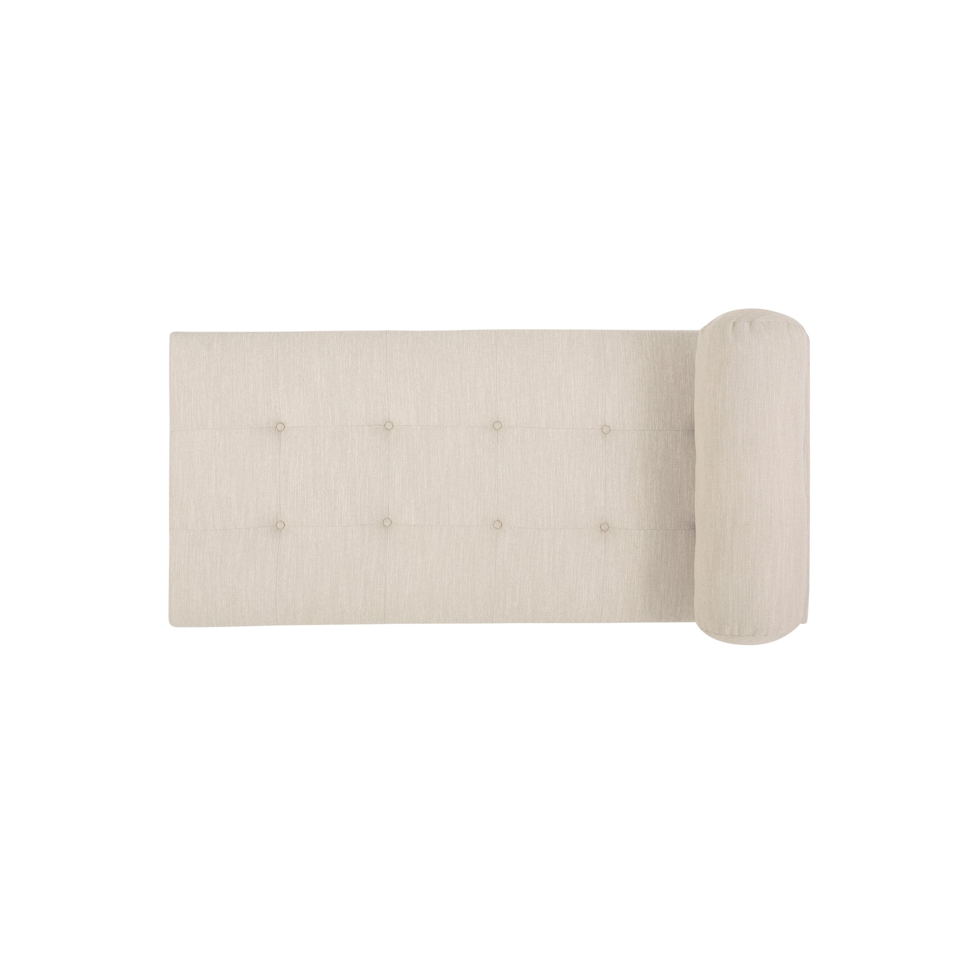 Chaise Lounge Beige Fabric