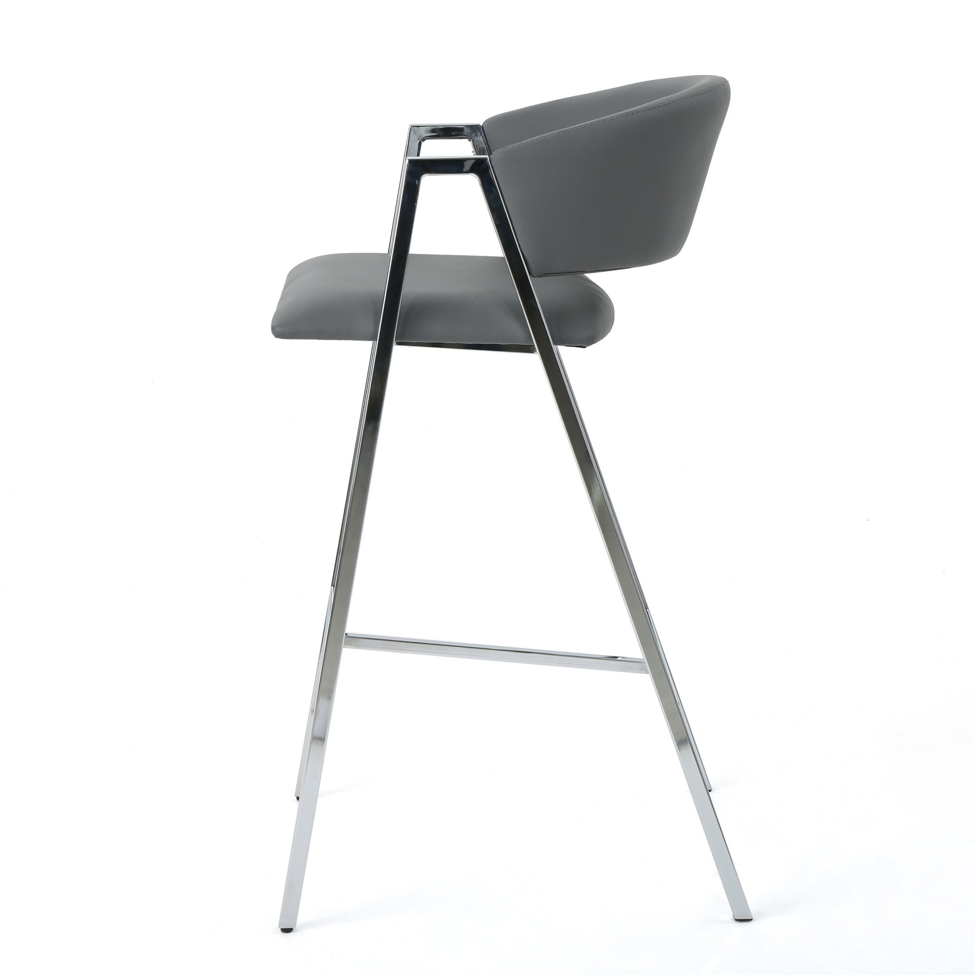 Bar Chair Mp2 Set Of 2 Grey Pu