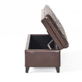 Juliana Storage Ottoman Brown Pu