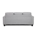 Viviana Three Seater Sofa With Wood Legs Grey Fabric