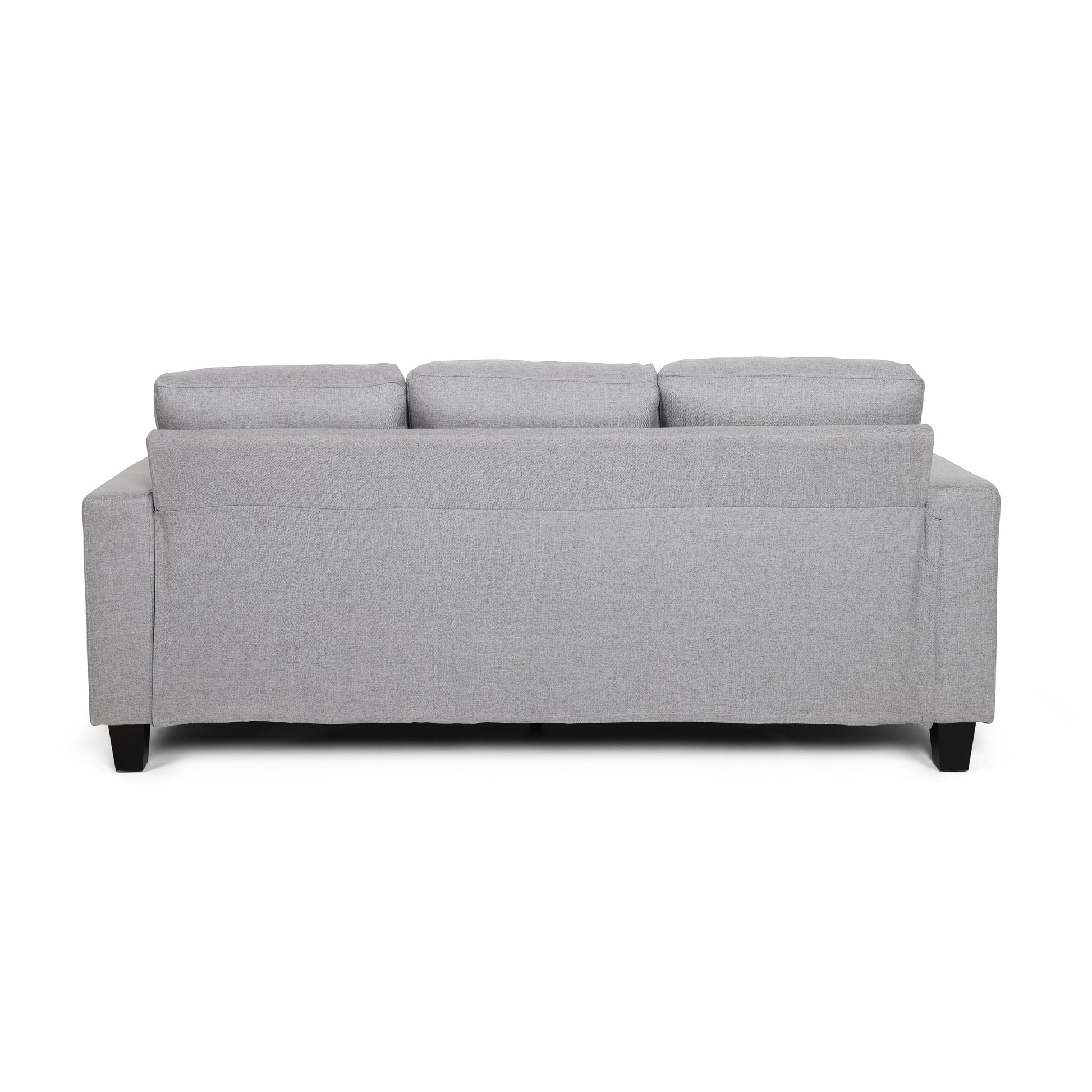 Viviana Three Seater Sofa With Wood Legs Grey Fabric