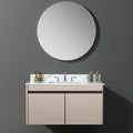 43 Inch Marble Vanity Top, Bathroom Vanity Top With Undermount Rectangular Middle Sink And 4