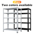 Household Storage Rack, Adjustable Display Rack, Basement Balcony Storage Rack, Carbon Steel Storage Rack, 120Cm * 40Cm * 180Cm, Five Floors Black 5 Black Etagere Primary Living Space Metal Contemporary Adjustable Shelves Carbon Steel