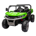 24V Ride On Truck 2 Seater Ride On Utv With 2X200W Motor Ride On Dump Truck With Dump Bed Shovel Ride On Car With Remote Control Electric Vehicle With Non Slip Tyre For Boys Girls Green Plastic