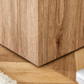 Elevate Your Living Space With This Modern Mdf Coffee Table That Showcases Smooth, Light Wood Color Texture Patterns. It Is Characterized By Stylish Design. Wood Mdf