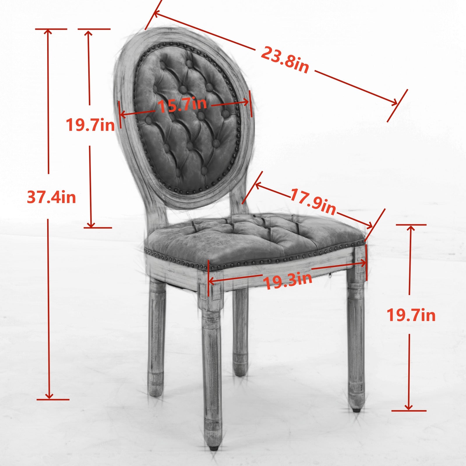 French Style Solid Wood Frame Antique Painting,Hand Pulled Buckle Decoration Velvet Artificial Leather Dining Chair With Trim ,Wood Legs,Steel Spring Inner,Set Of 2,Beige,Sw1739Bg Beige Dining Room American Design Dining Chairs Rubberwood Set Of 2 Foam