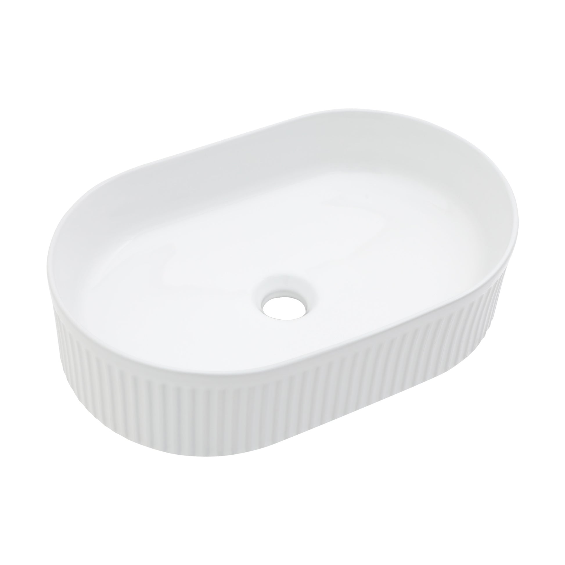 19.31X12.19 Inch White Ceramic Oval Vessel Bathroom Sink White Ceramic