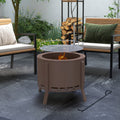 Outsunny 2 In 1 Smokeless Fire Pit, Bbq Grill, 19