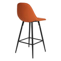 Counter Stools,Set Of 2 Bar Stools With Back And Footrest, Modern Metal Counter Height Barstools For Kitchen Home Bar,25.5