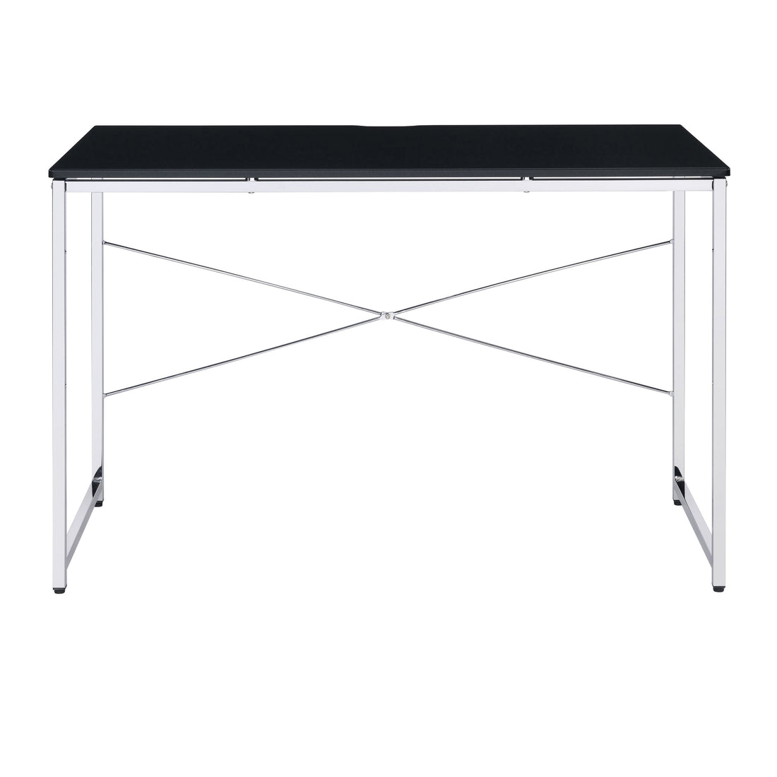 Black And Chrome Vanity Desk Black Silver Bedroom Modern Wood Metal