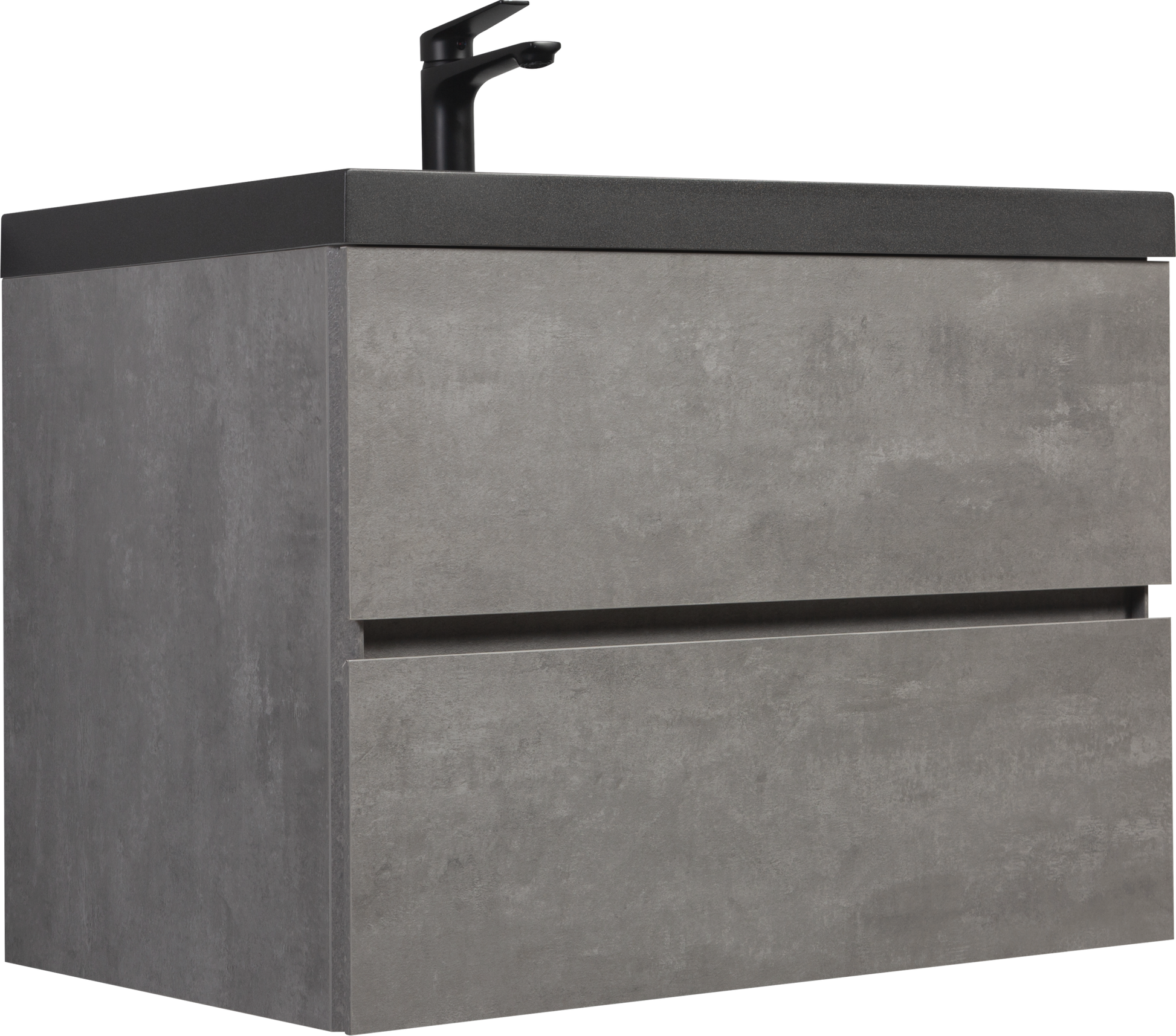 30" Floating Bathroom Vanity With Sink, Modern Wall Mounted Bathroom Storage Vanity Cabinet With Black Quartz Sand Top Basin And Soft Close Drawers, Grey 24V12 30Gr 2 Grey Bathroom Wall Mounted Wood