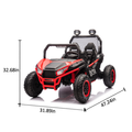 24V Two Seater Kids Ride On Utv W Parents Control,400W Super Power,Four Wheel Suspension,Led Light With Rear Searchlight,Bluetooth,Mp3,Music,Rear Storage Space,Speeds 3.73 4.97Mph For Kids Aged 3 . Red 50 99 Lbs Polypropylene