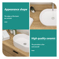 19.31X12.19 Inch White Ceramic Oval Vessel Bathroom Sink White Ceramic